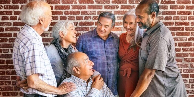 Group of Seniors Having a Good Time in Memory Care Home
